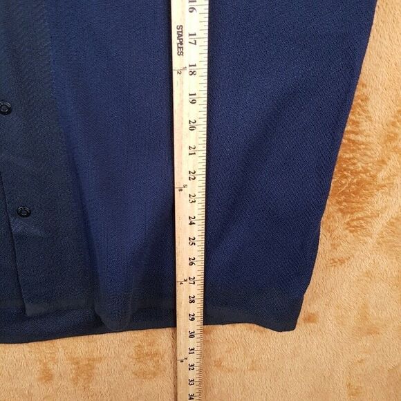 RAG & BONE Mens Shirt XL Navy Black Snap Button Up Knit AVERY HERRINGBONE $250 - Picture 9 of 10